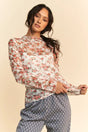 White/Orange Floral