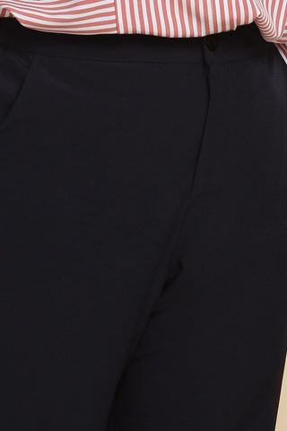 Curvy Figure Hem Detail Flare Pants