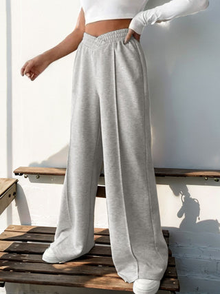 V Waist Wide Leg Pants