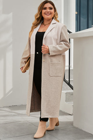 Curve Collective's Figure Collared Neck Buttoned Longline Coat