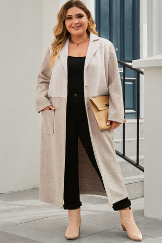 Curve Collective's Figure Collared Neck Buttoned Longline Coat